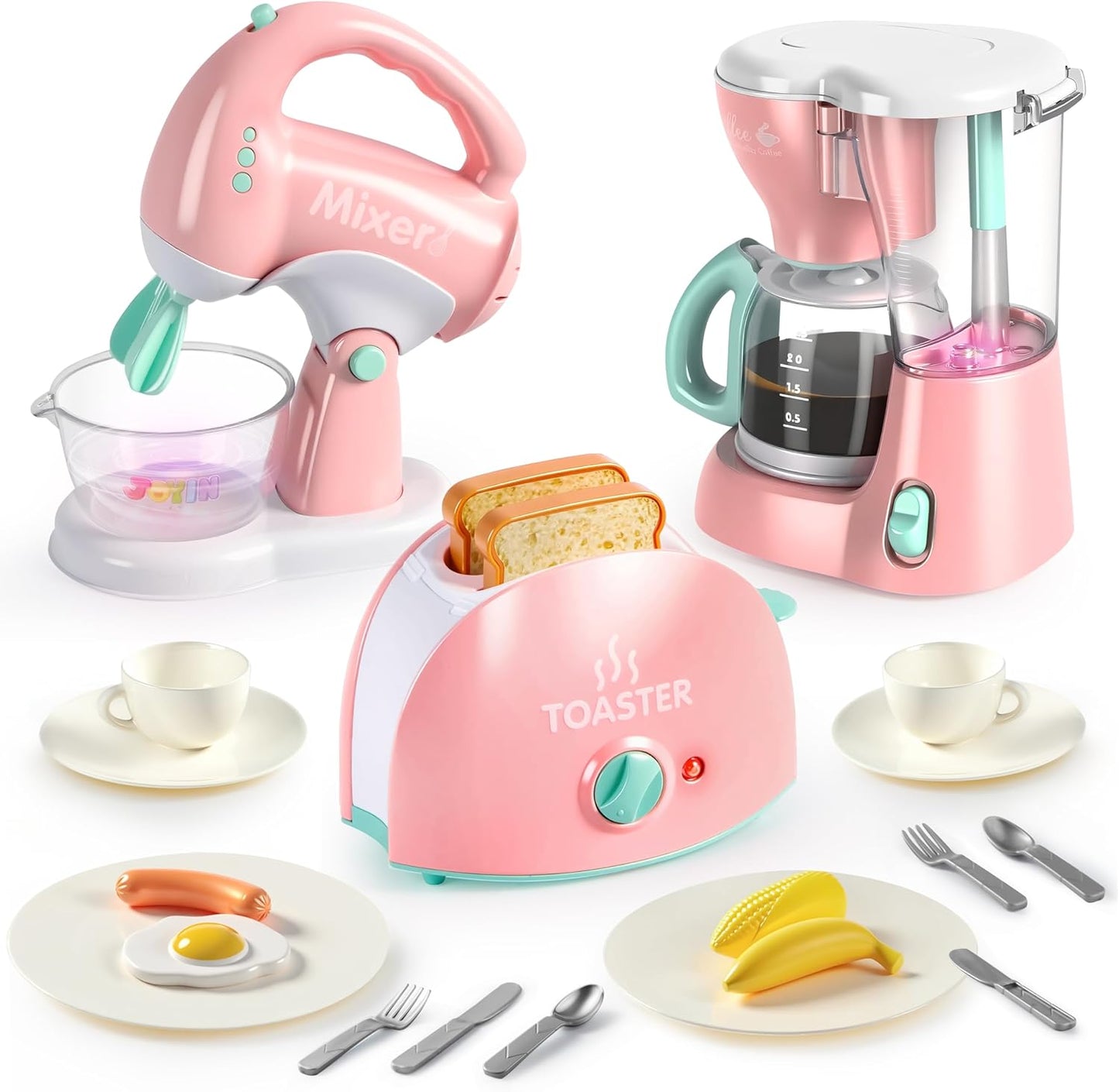 Joyin Play Kitchen Toys Set with Realistic Lights and Sounds