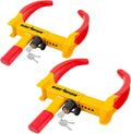 CARTMAN Wheel Clamp 2-Pack Heavy Duty Trailer Lock - High Visibility