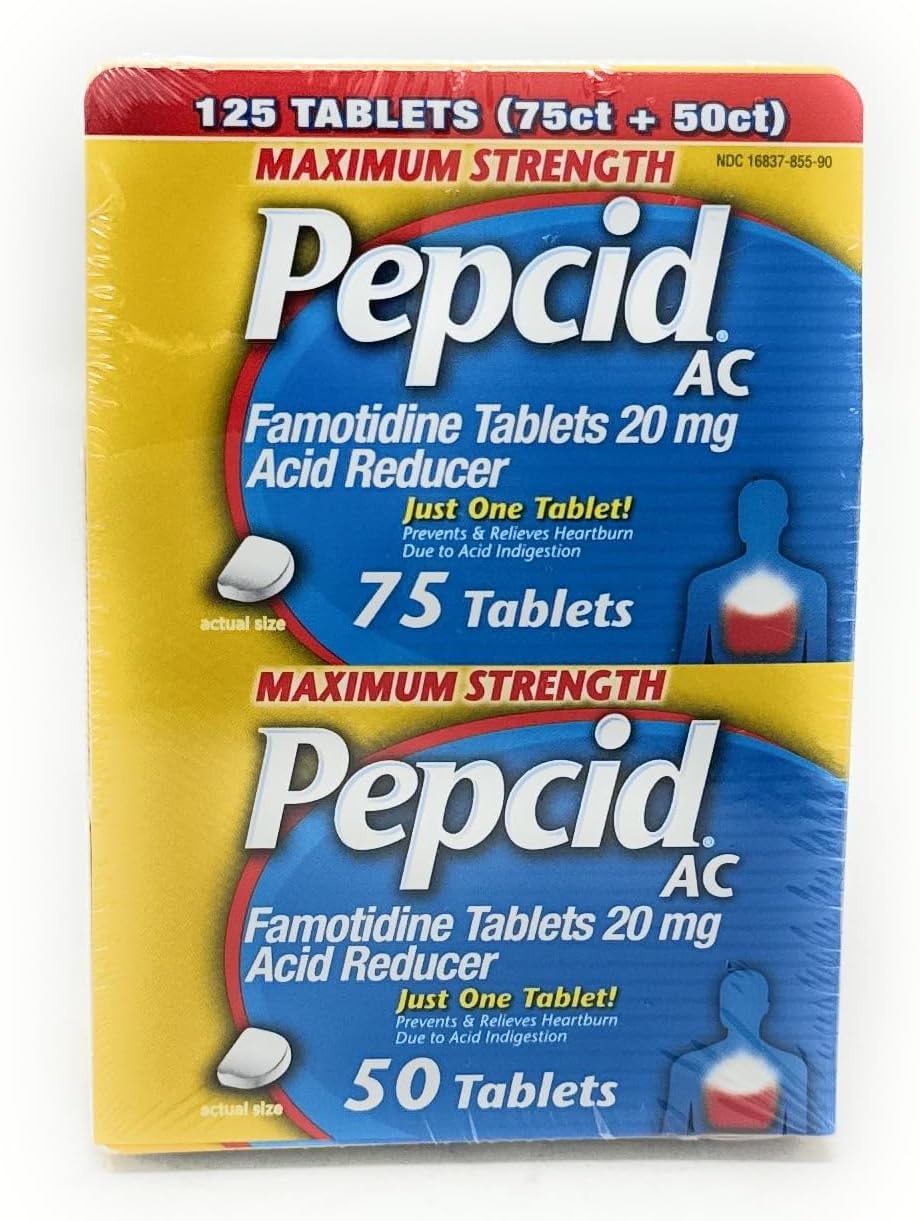 Maximum Strength Pepcid AC Heartburn Relief Tablets - 125 Count