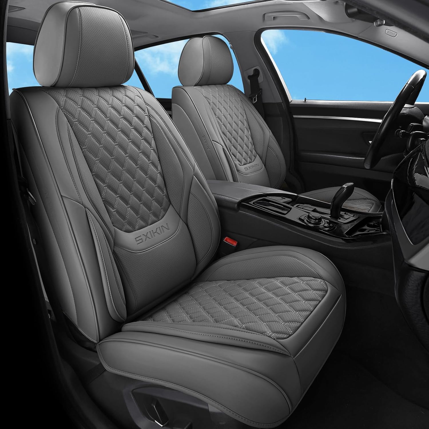 Luxury Faux Leather Car Seat Covers Full Set for All Vehicles