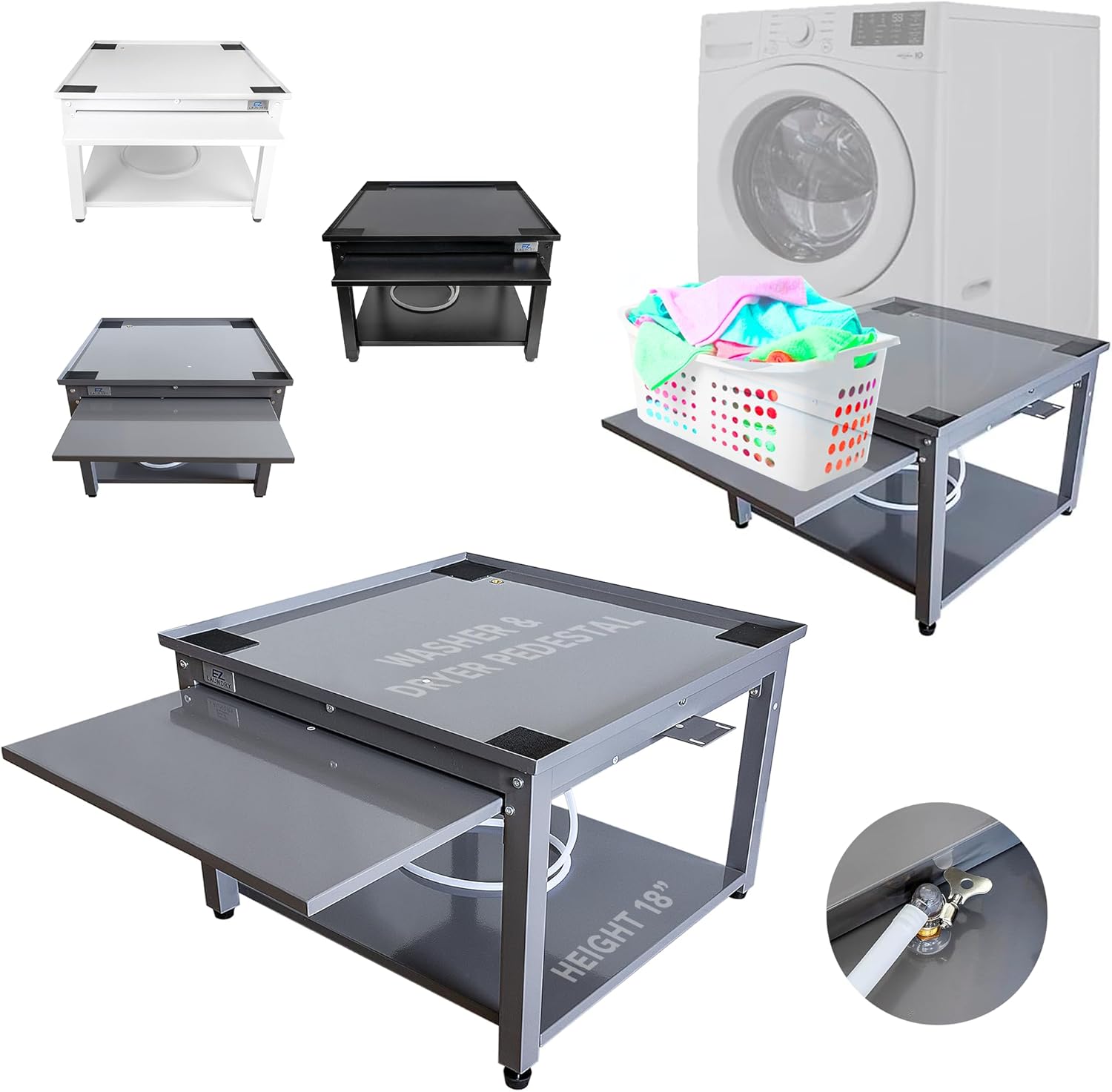 Washer and Dryer Pedestals for Back Relief and Comfort