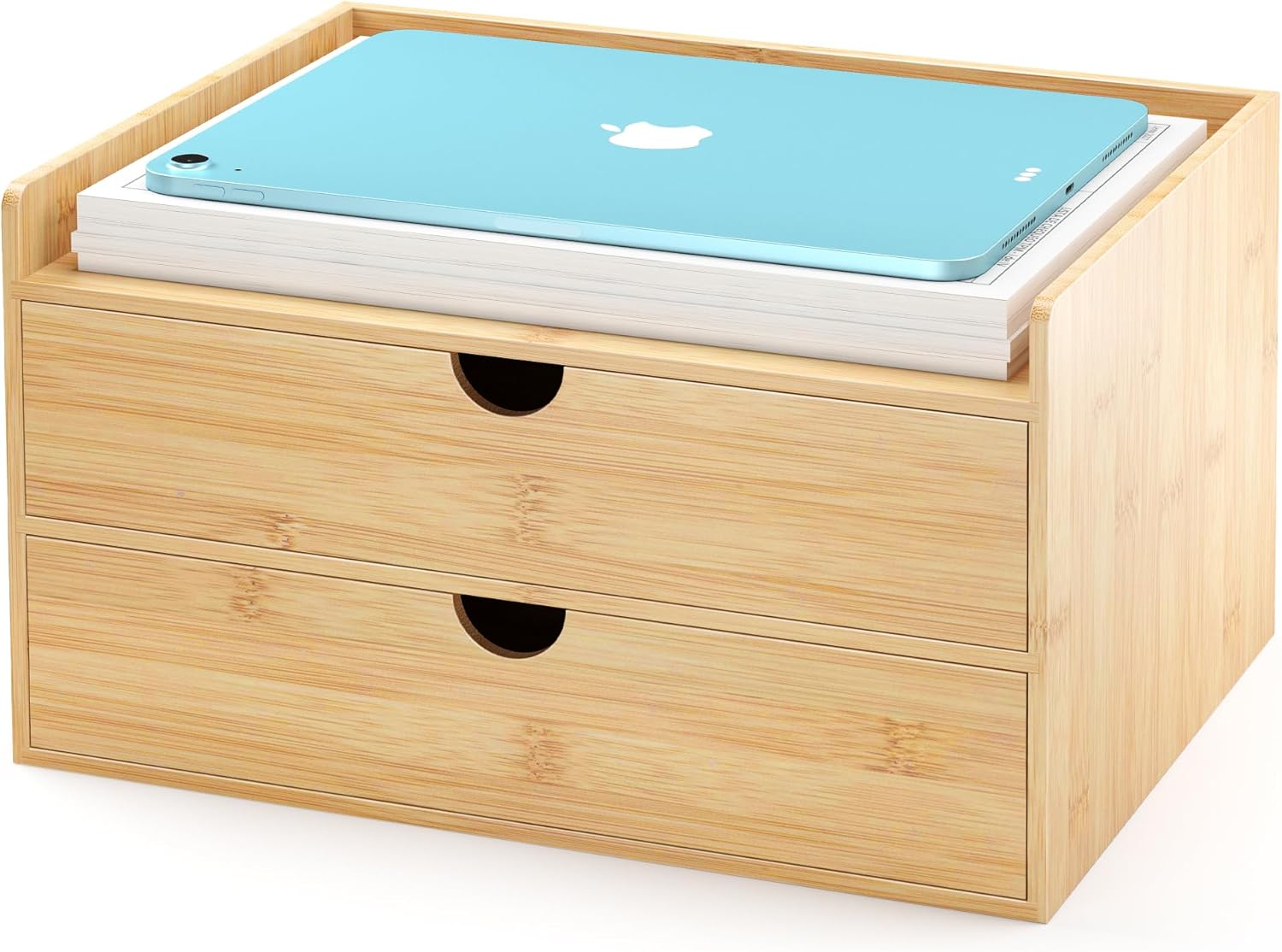 Wisuce Bamboo Desk Drawer Organizer for Home and Office Use