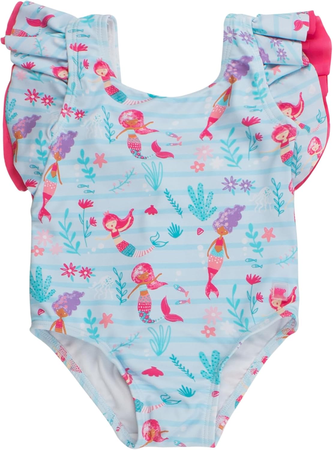 RuffleButts Baby/Toddler Girls Ruffle Strap One Piece Swimsuit