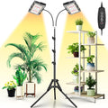 LBW Grow Light for Indoor Plants Dual-Head Stand - Flexible Full