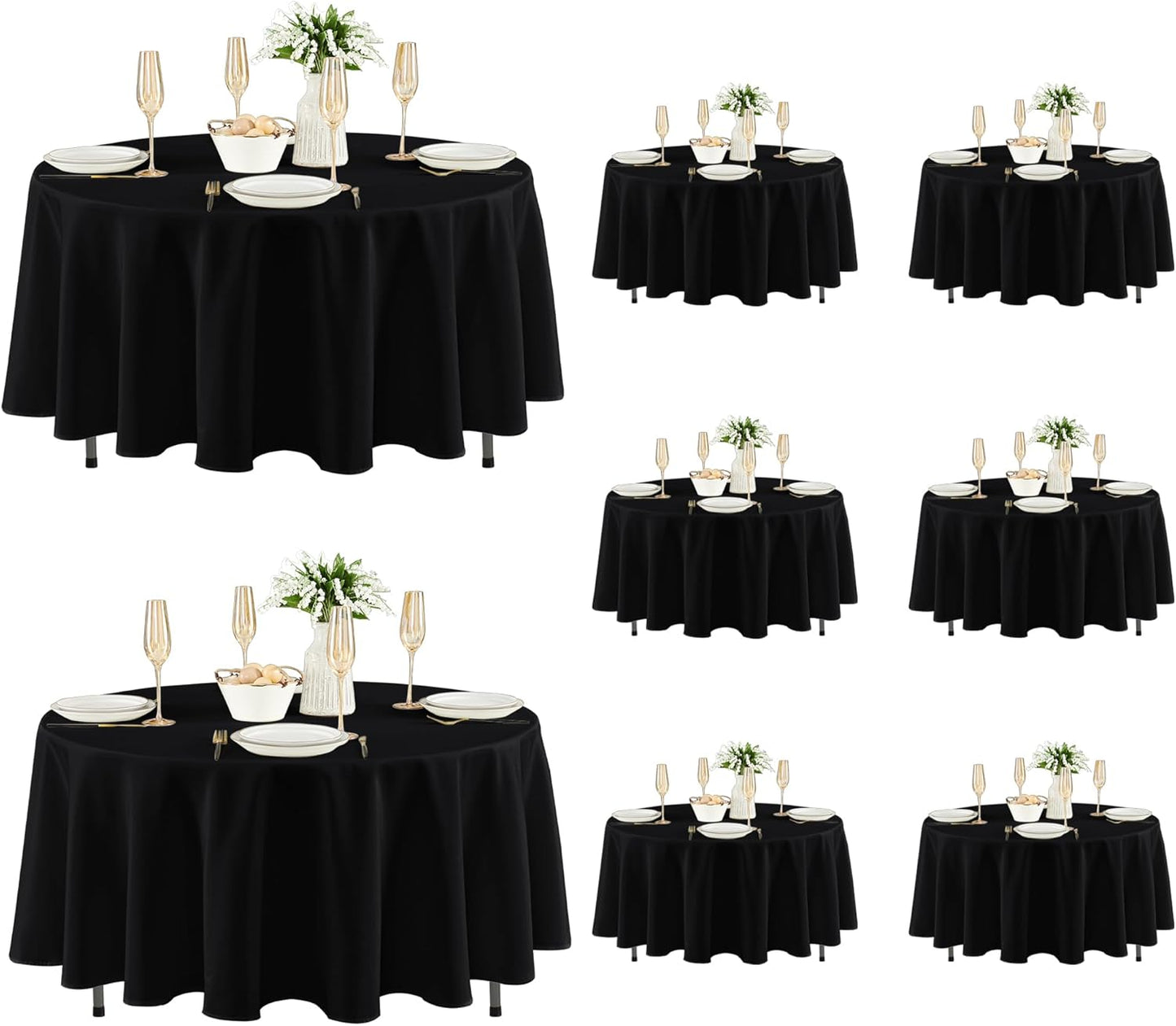 Fitable 8 Pack Round Tablecloths for Elegant Events and Parties