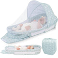 Portable Baby Lounger Bag Foldable Babies Nest with Mosquito Net
