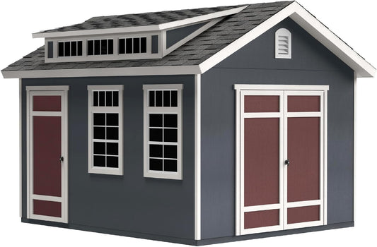 Designer Wooden Storage Shed with Dormer and Windows for Customization