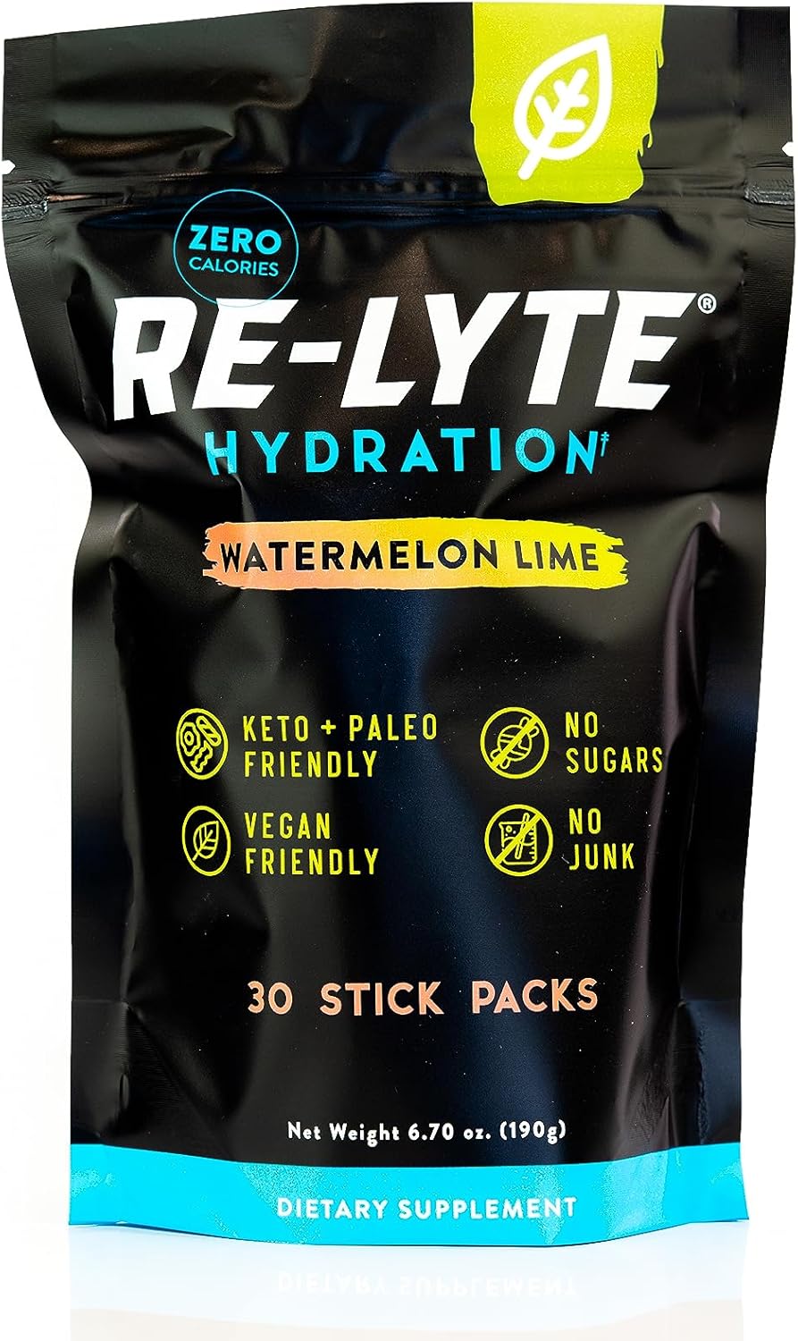 Re-Lyte Hydration Electrolyte Powder Mix Watermelon Lime Flavor