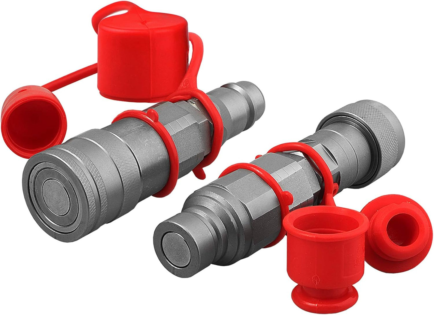 Flat Face ISO 16028 to Ag ISO 5675 Hydraulic Quick Connect Set