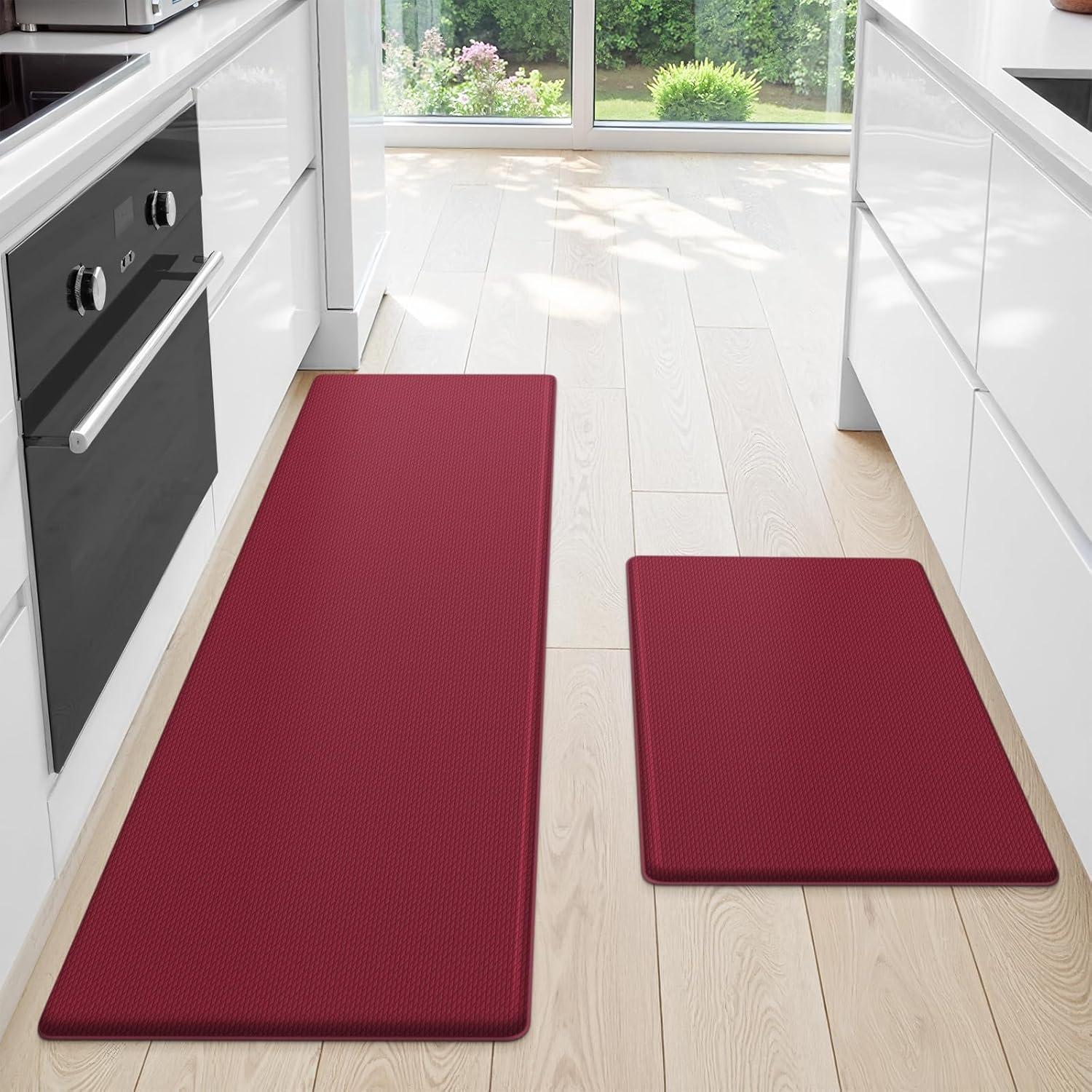 StepLively Kitchen Mats Set, Cushioned Anti-Fatigue Rugs for Home