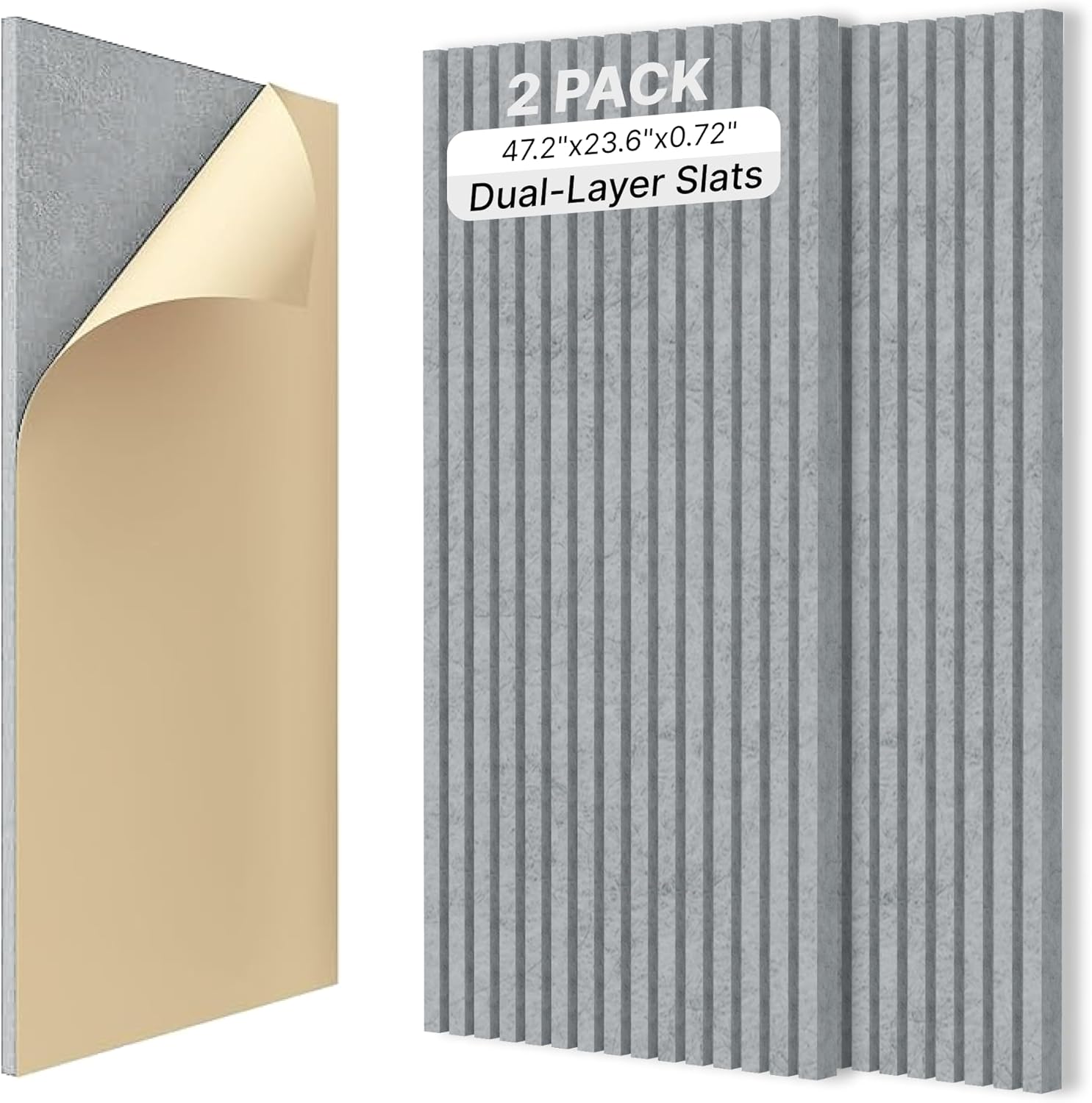 Dual-layer Thickened Acoustic Wall Panels for Soundproofing
