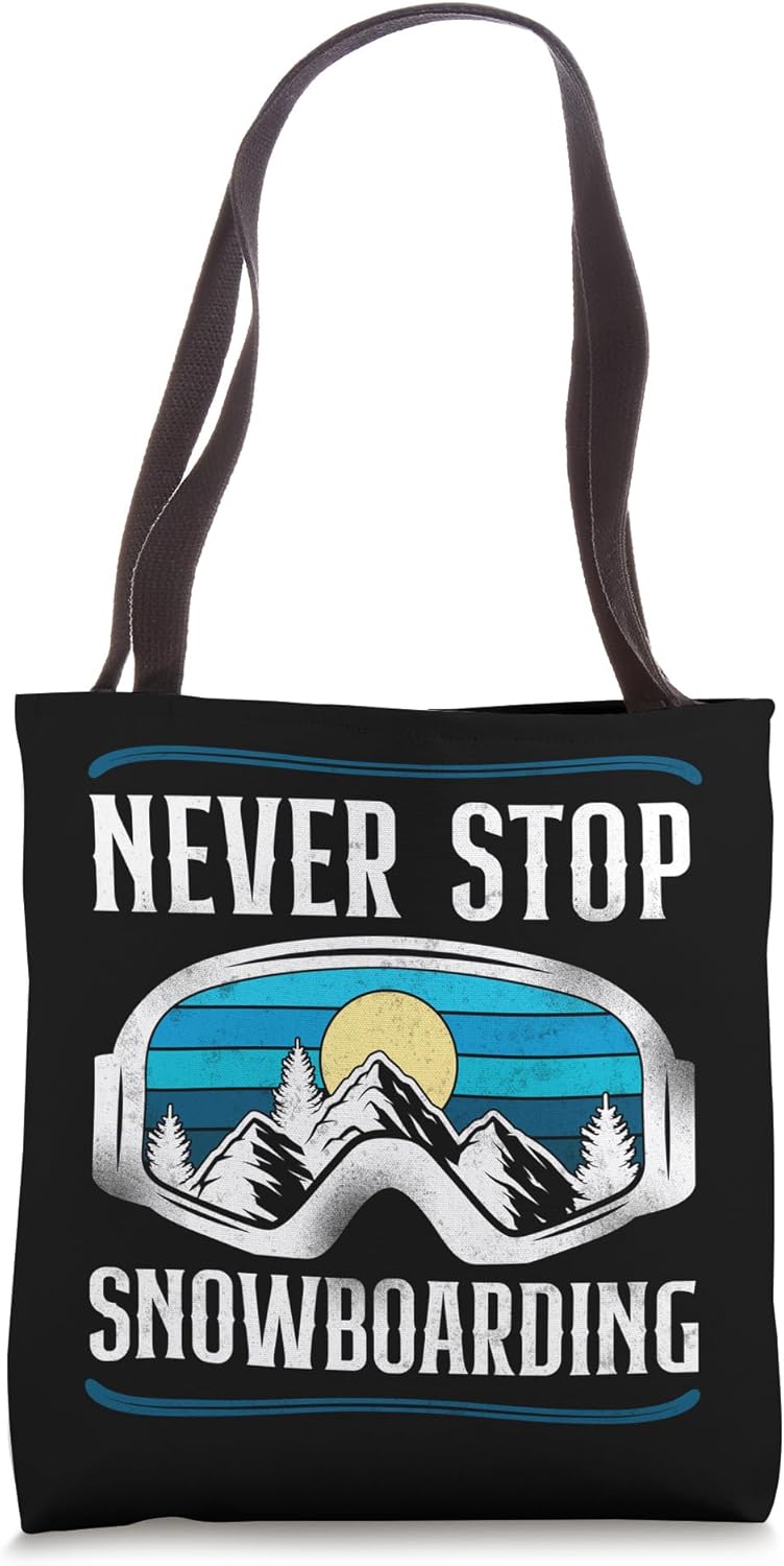 Vintage Retro Snowboard Goggles Tote Bag