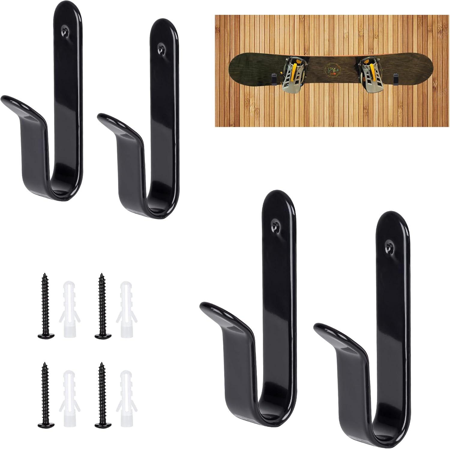 Space-Saving Snowboard Wall Mount Set