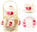 20-Pieces Porcelain Tea Sets For Women - Large Serving Tea Set