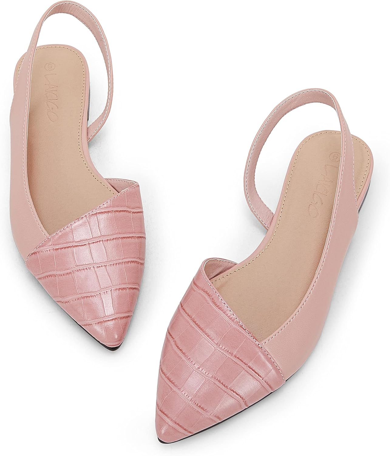 LAICIGO Women's Closed Pointed Toe Flats for Stylish Comfort