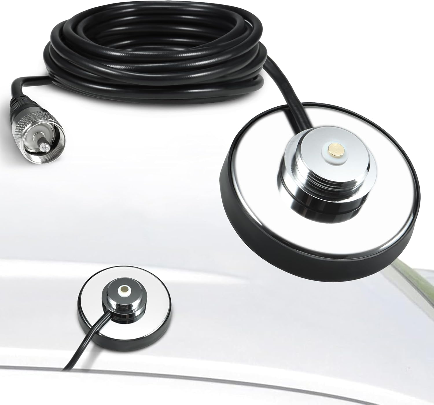BASIKER CB Antenna NMO Magnetic Base Mount for Mobile Radios