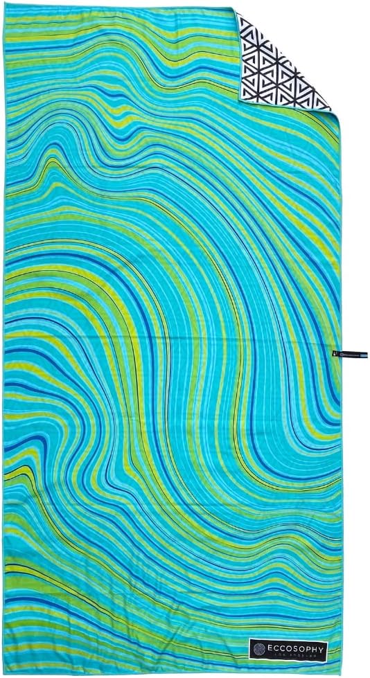 ECCOSOPHY Sand-Free Microfiber Towel: Quick Dry & XL