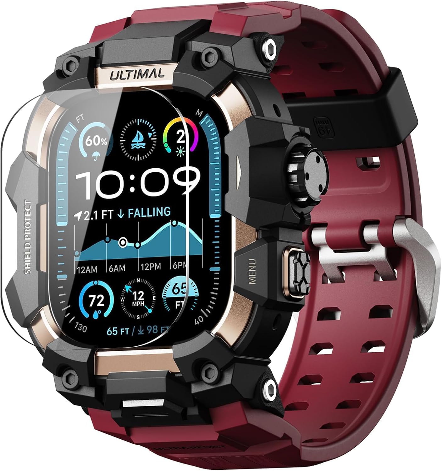 Rugged Case and Band for Apple Watch Ultra 49mm - Tactical Style