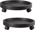 2 Pack 14.2 in Planter Caddies Rolling Saucer Caddy - Heavy Duty