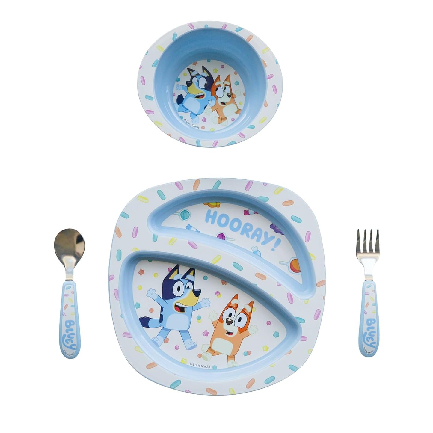 The First Years Bluey Toddler Dinnerware Set - BPA Free & Dishwasher Safe