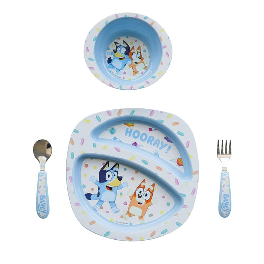 The First Years Bluey Toddler Dinnerware Set - BPA Free & Dishwasher Safe