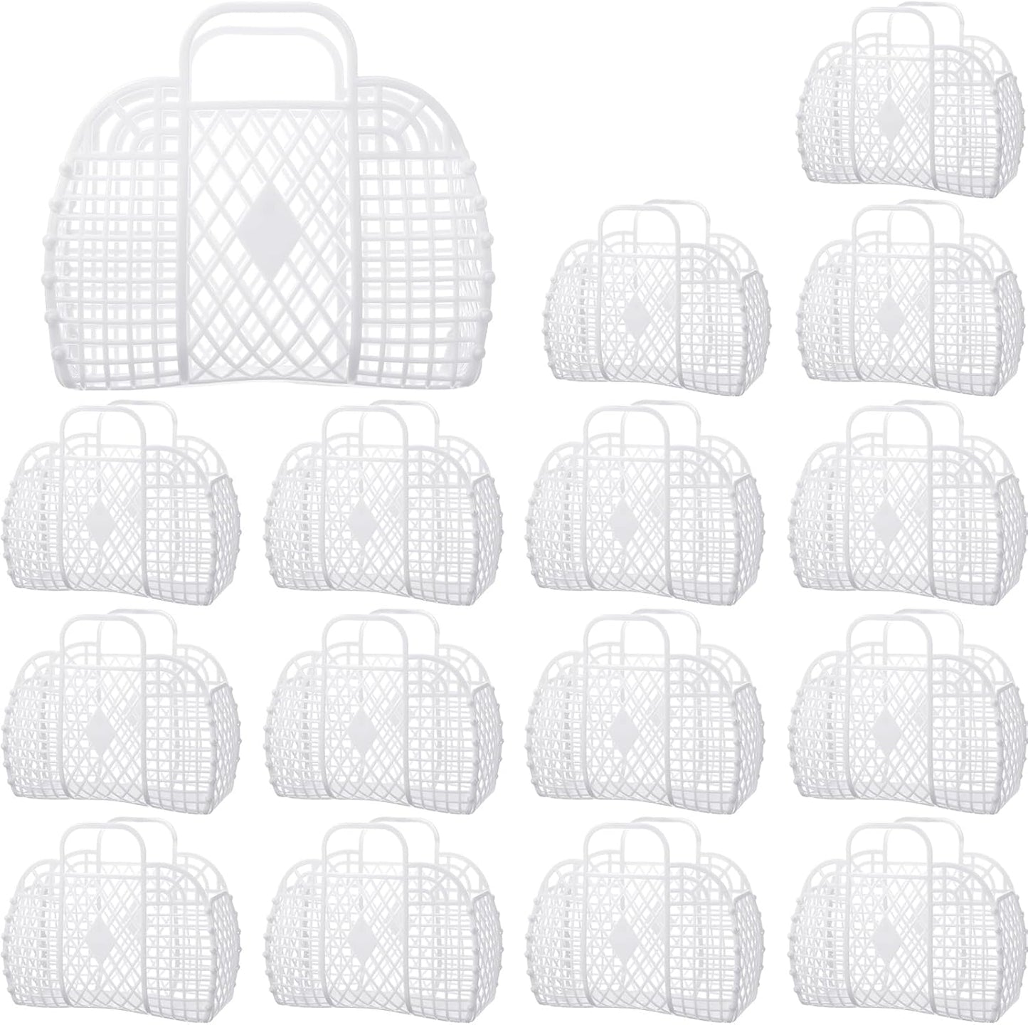 16 Pcs Girls Jelly Purse Bags for Easter and Beach Fun