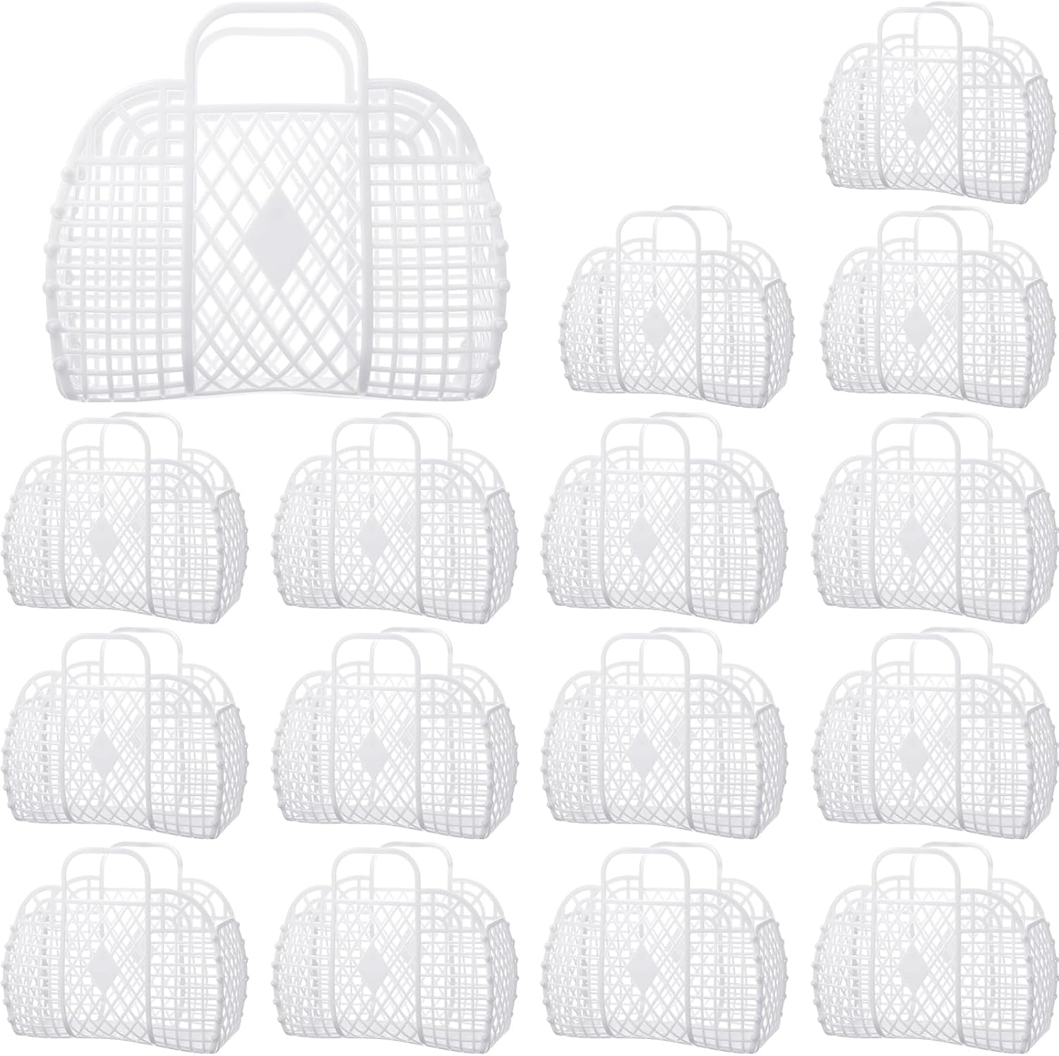 16 Pcs Girls Jelly Purse Bags for Easter and Beach Fun