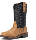 Rollda Boys Cowboy Boots Kids Western Boots Square Toe for Kids Shoes