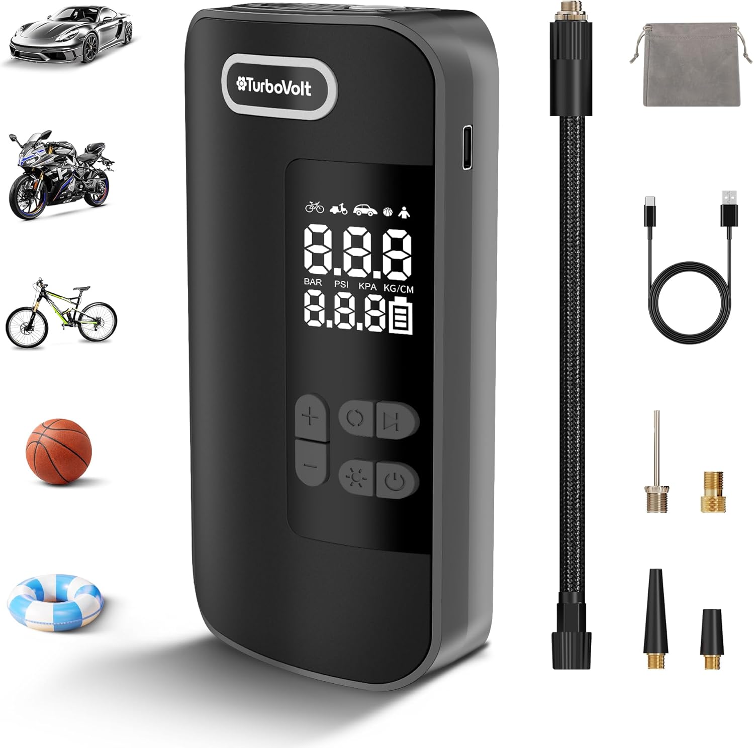 TurboVolt: Fast 150PSI Cordless Tire Inflator
