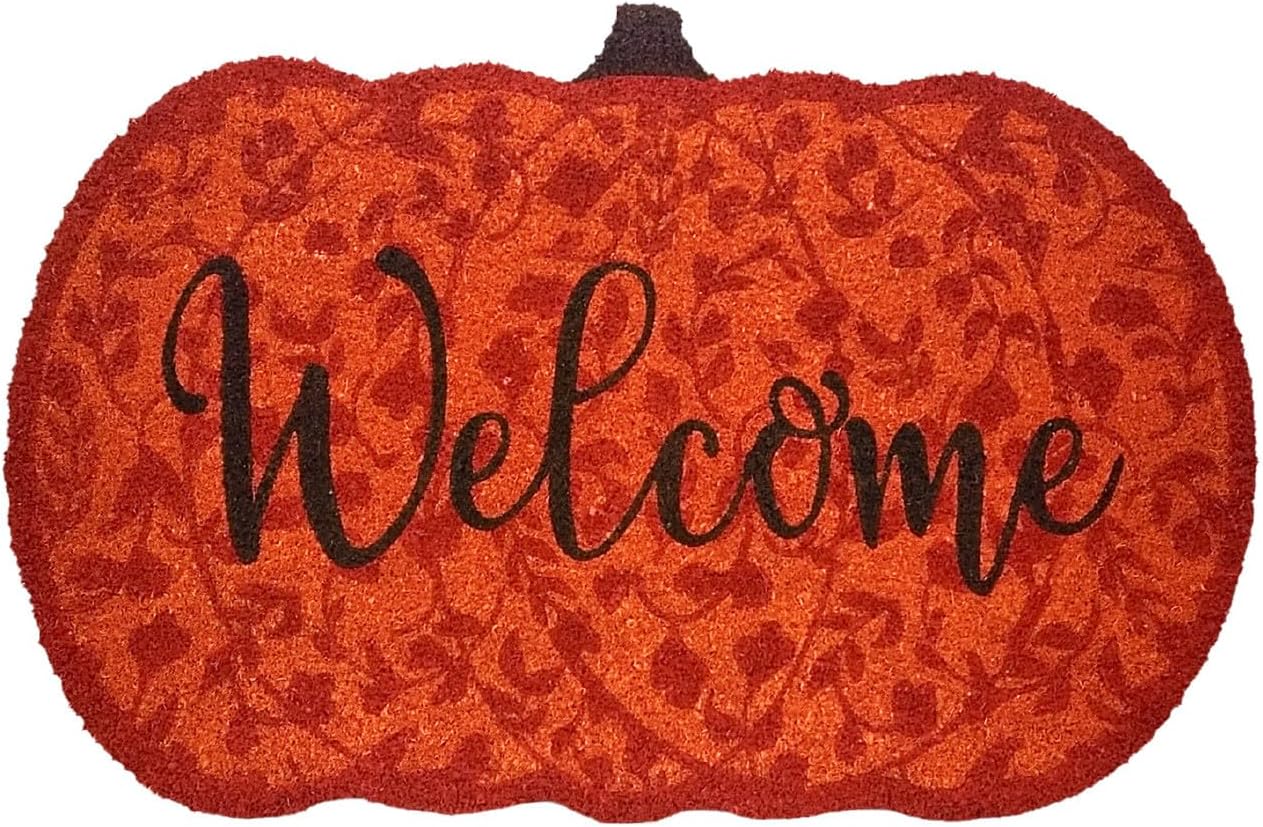 Briarwood Lane Welcome Pumpkin Medium Coir Doormat for Fall