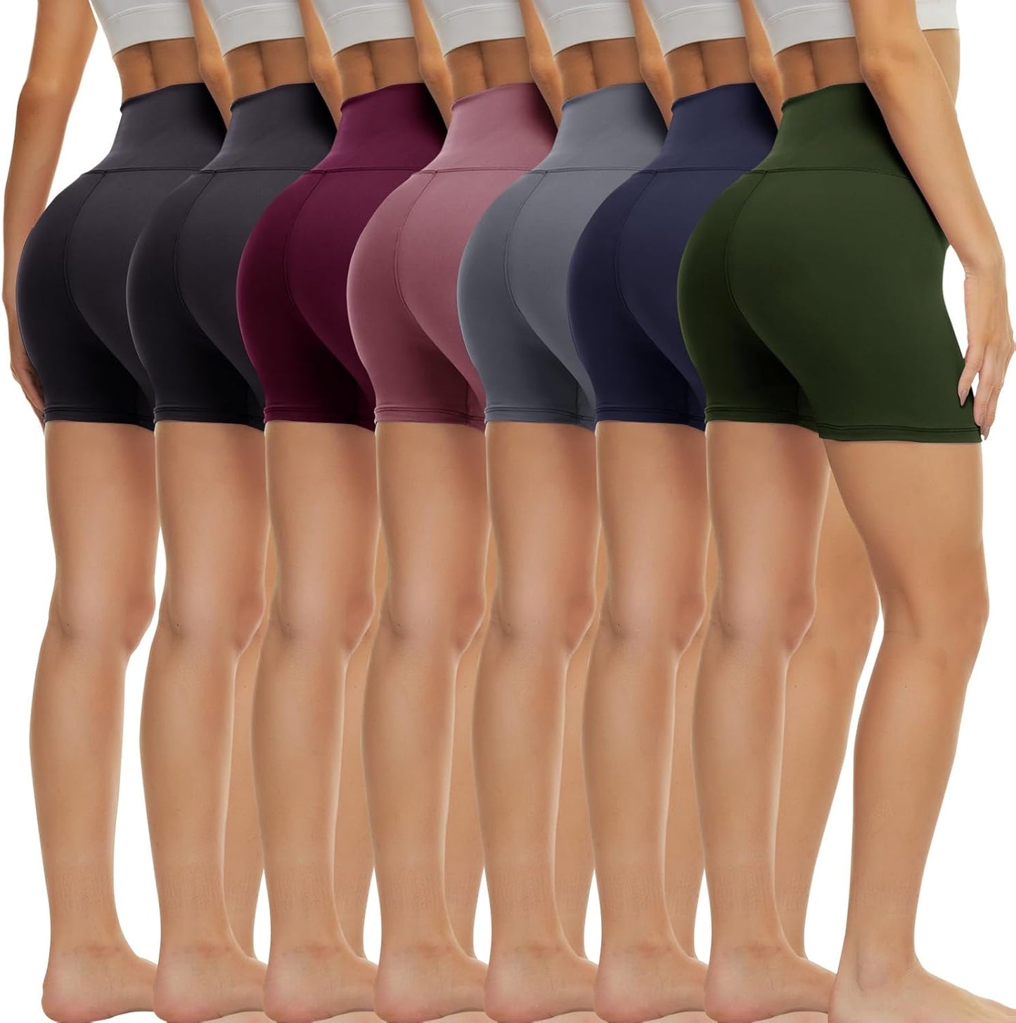 TNNZEET Biker Shorts for Women - High Waisted Workout Spandex