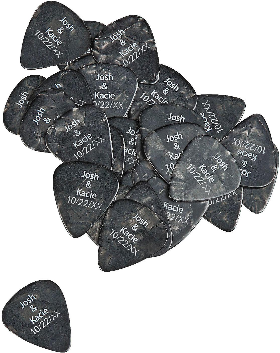 Personalized Black Guitar Picks for Parties and Events