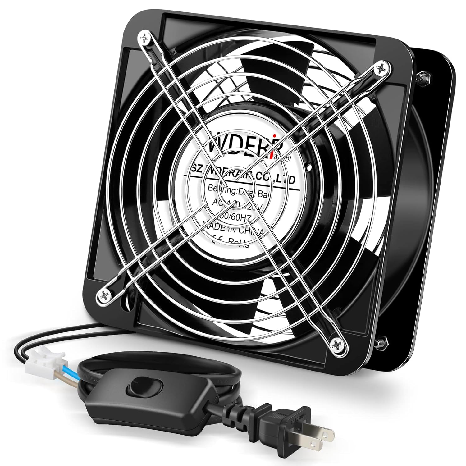 Big Airflow Axial 110V 120V AC Metal Fan for DIY Projects