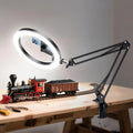 Ultra-Bright 18W Ring Light for Desk with Overhead Phone Mount - Ideal