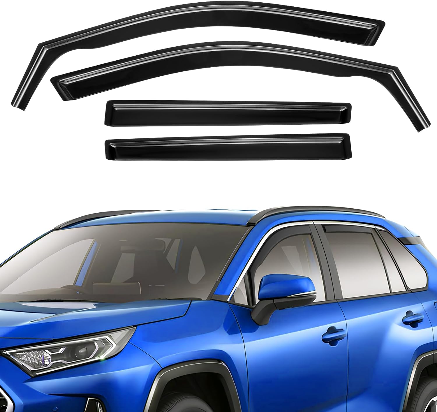 In-Channel Rain Guards for Toyota RAV4 2019-2025 - Durable Visors
