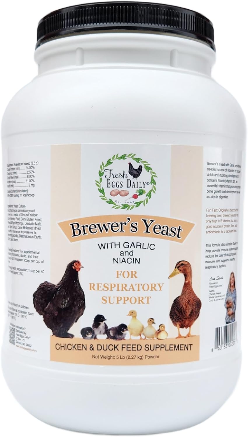 Fresh Eggs Daily Brewer's Yeast with Garlic for Ducks and Chickens