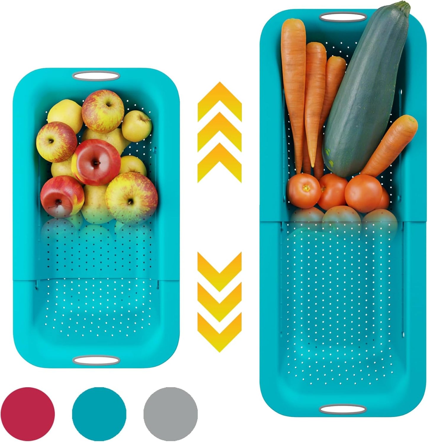 Sleek Over Sink Colander - Effortless Kitchen Straining