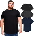 Big and Tall T-Shirt for Men - Stretch Cotton Crewneck (XL-8XL)
