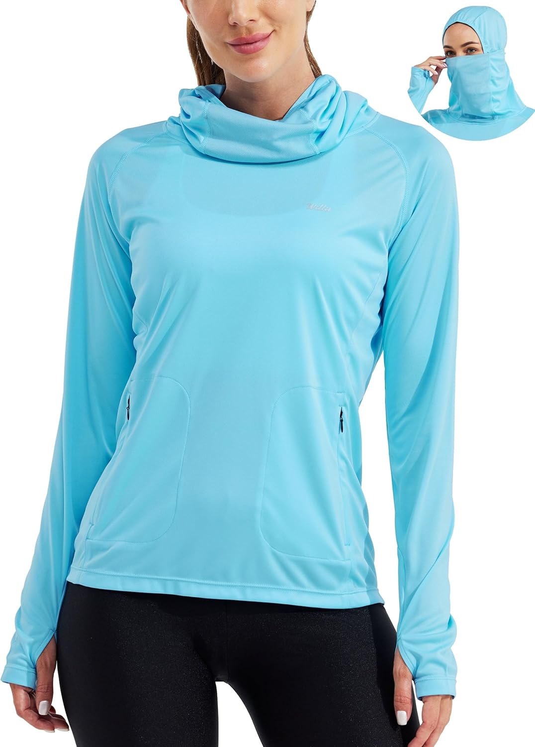 WILLIT Women's UPF 50+ Sun Hoodie with Face Mask