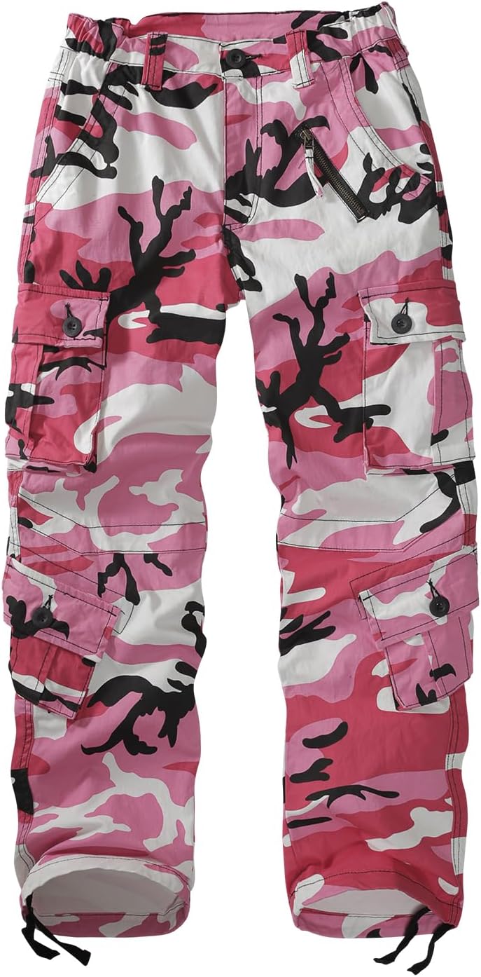 Sobrisah Women Mid-Rise Cargo Pants for Casual Style and Comfort