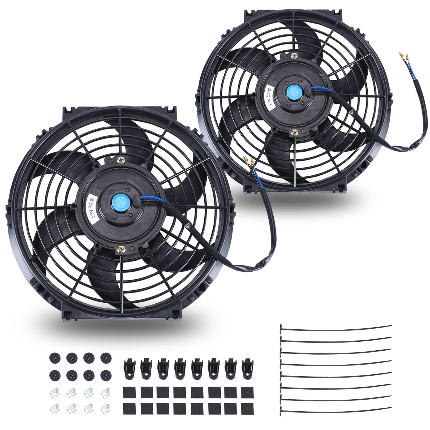 10 Inch Universal Slim Fan Push Pull Electric Radiator Cooling Kit