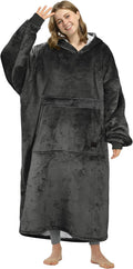 Oversized Blanket Hoodie for Adults - Sherpa Wearable Lounger