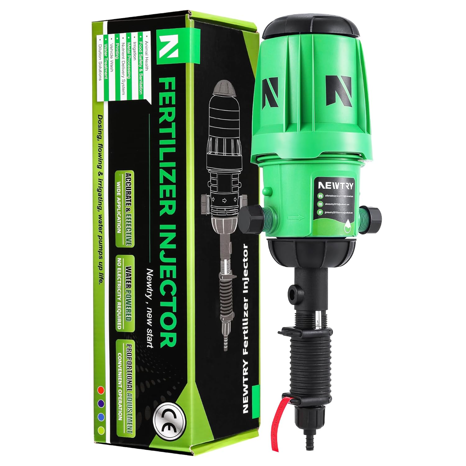 NEWTRY Fertilizer Injector for Drip Irrigation and Hydroponics