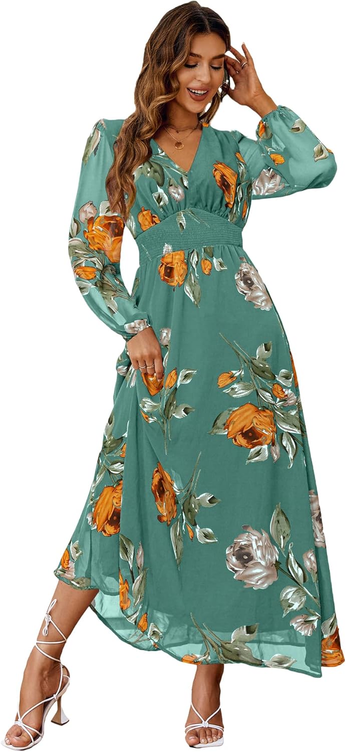 Simplee Women's Boho Floral Maxi Dress for Every Occasion