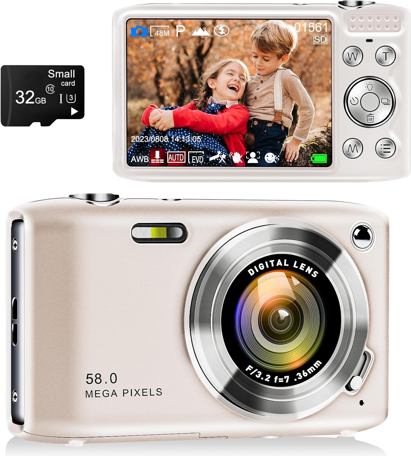 58MP 4K Vlogging Camera, 16X Zoom, Autofocus - Perfect for Beginners! 