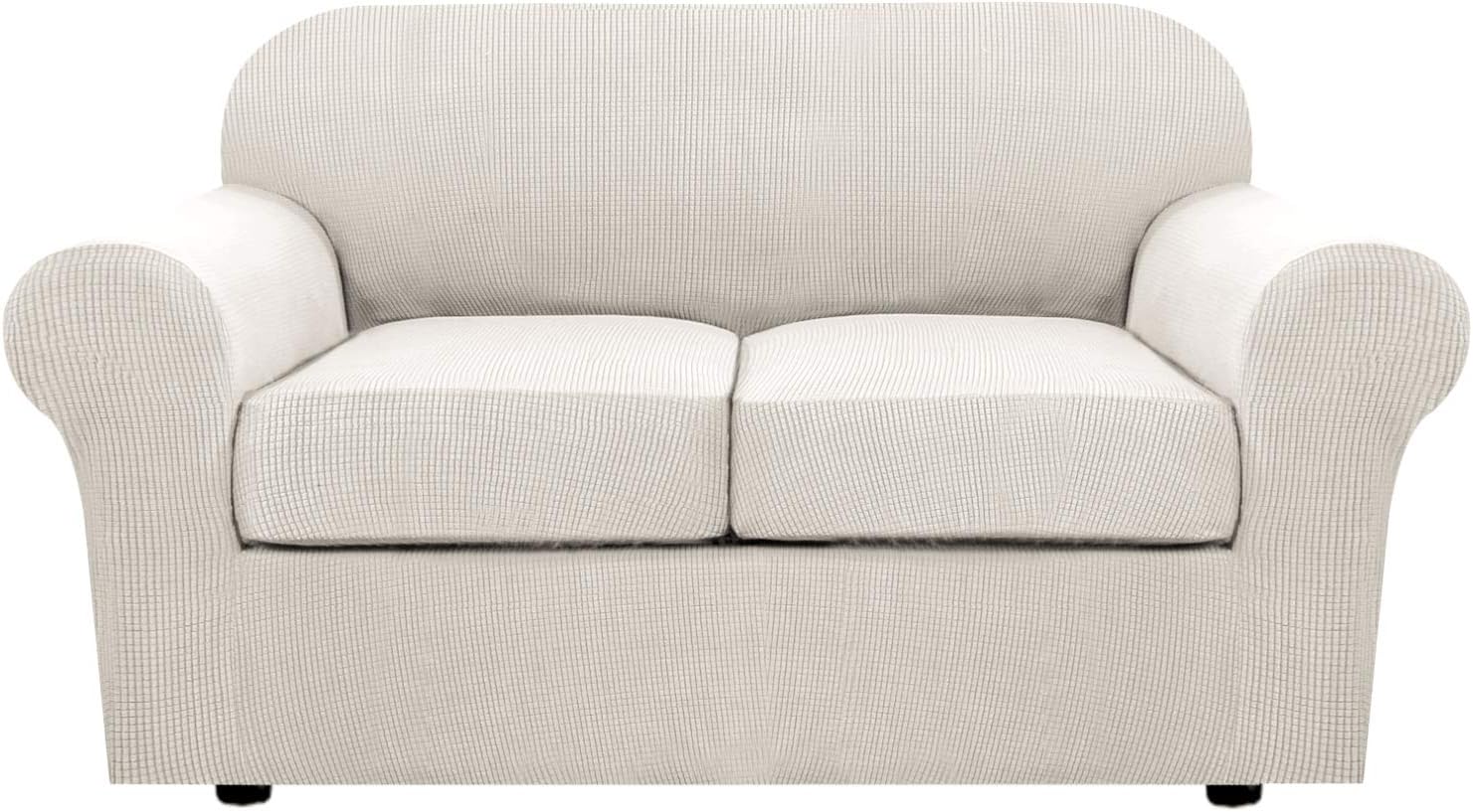H.VERSAILTEX 3 Piece Stretch Sofa Covers for Loveseat Couch
