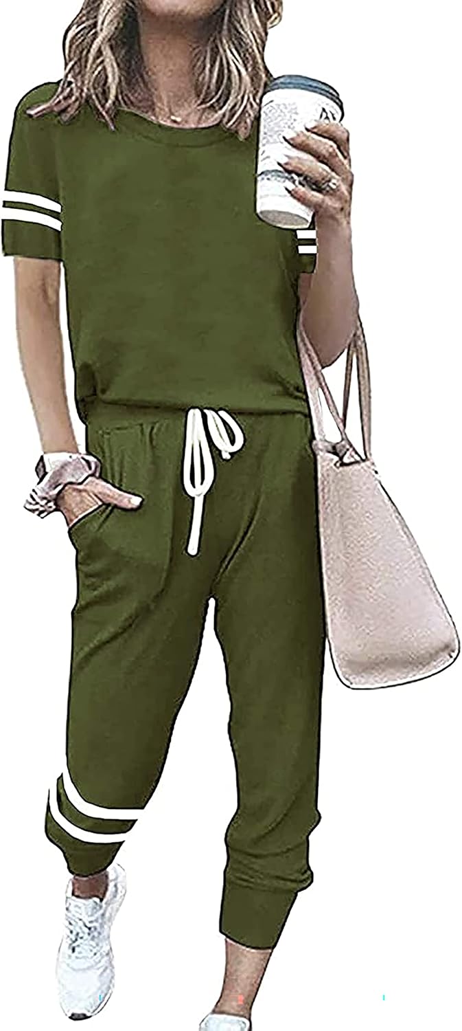 PRETTYGARDEN Women Summer Two Piece Outfits for Casual Comfort