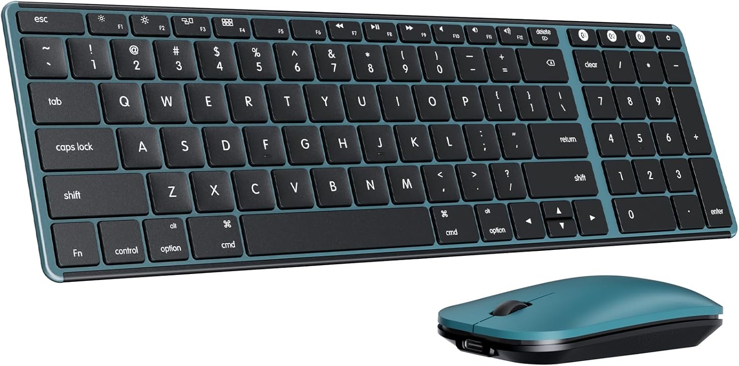 seenda Bluetooth Keyboard and Mouse for Mac - Slim Wireless Combo