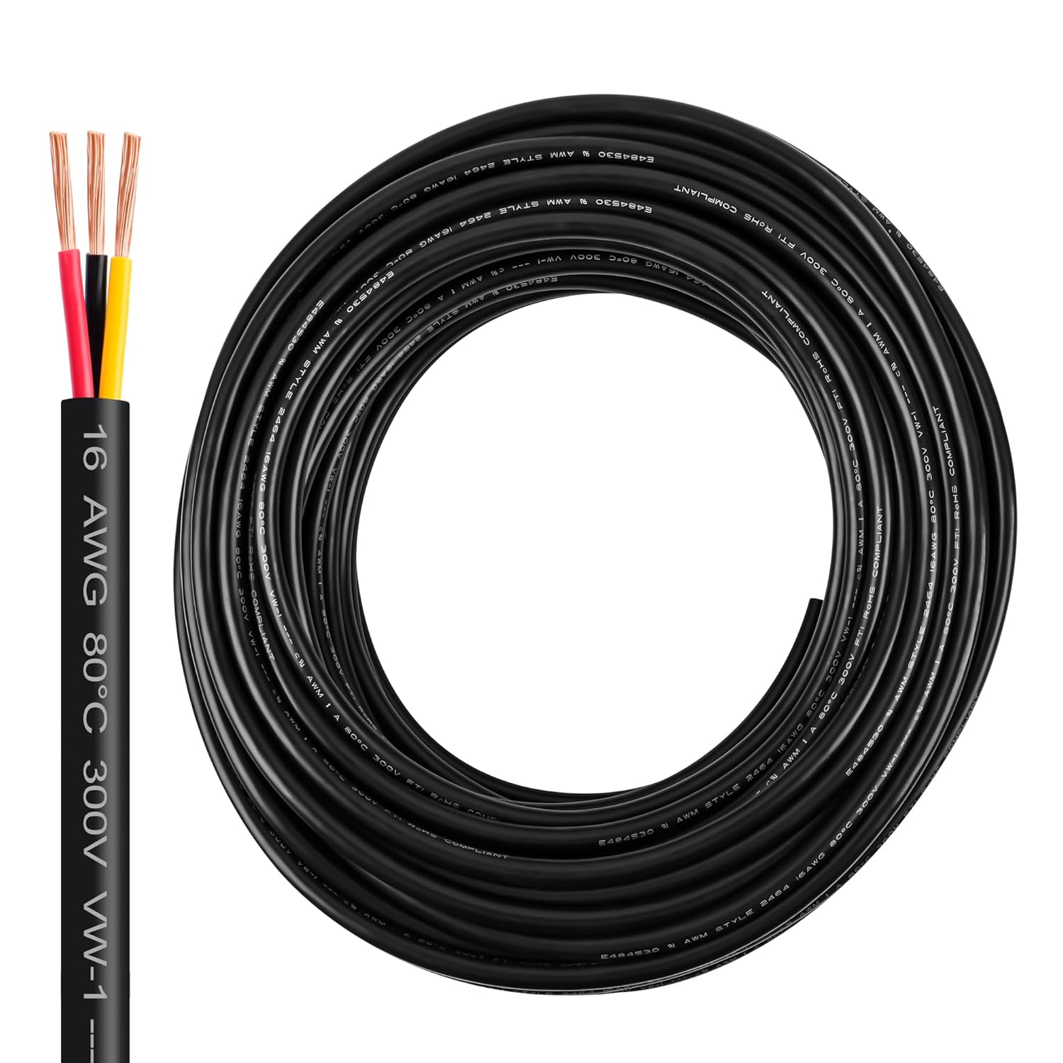 16 Gauge Wire 3 Conductor for LED Lamp and Automotive Use