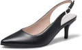 Greatonu Women's Kitten Heels Pointed Toe Slingback Dress Pumps - Chic